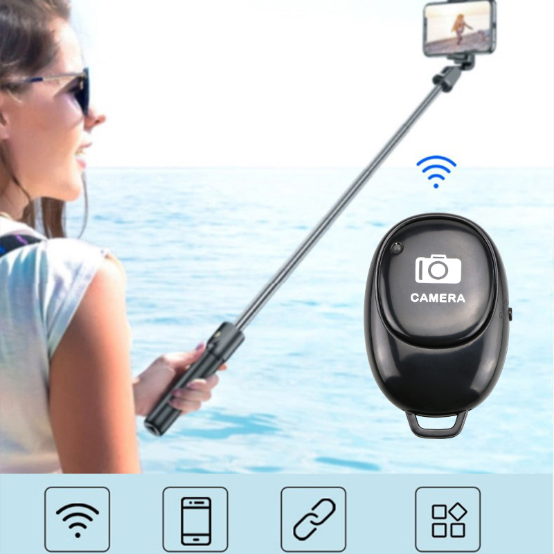 Mini pulsante telecomando Bluetooth Controller Wireless autoscatto fotocamera Stick rilascio otturatore telefono Selfie per ios / Android