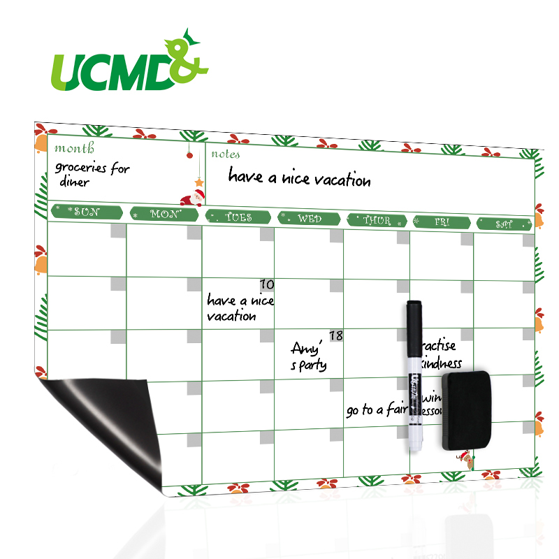 Sletbar magnetisk julekalender tidsplan arrangør planlægning skrivning opslagstavle xmas køleskab klistermærker magneter