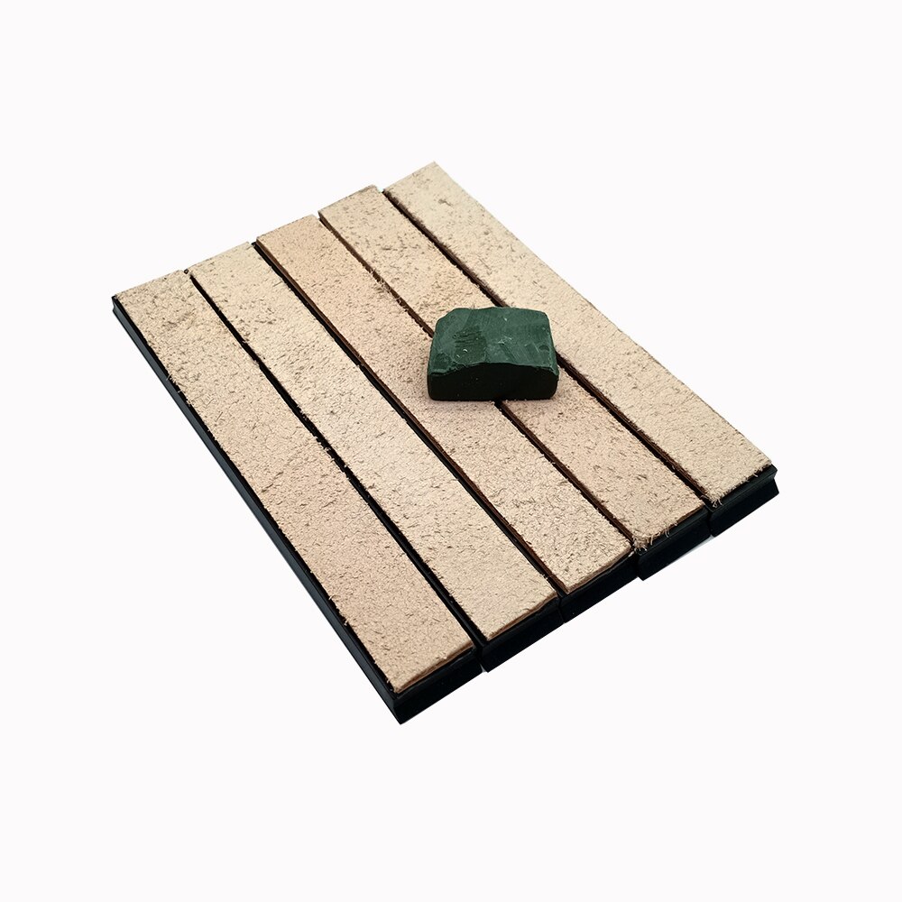 Leather Honing Strop Compound Grinding Knife Paste sharpener sharpening stone fine grind grinding oil stone fixed tools: 5pcs leather wax