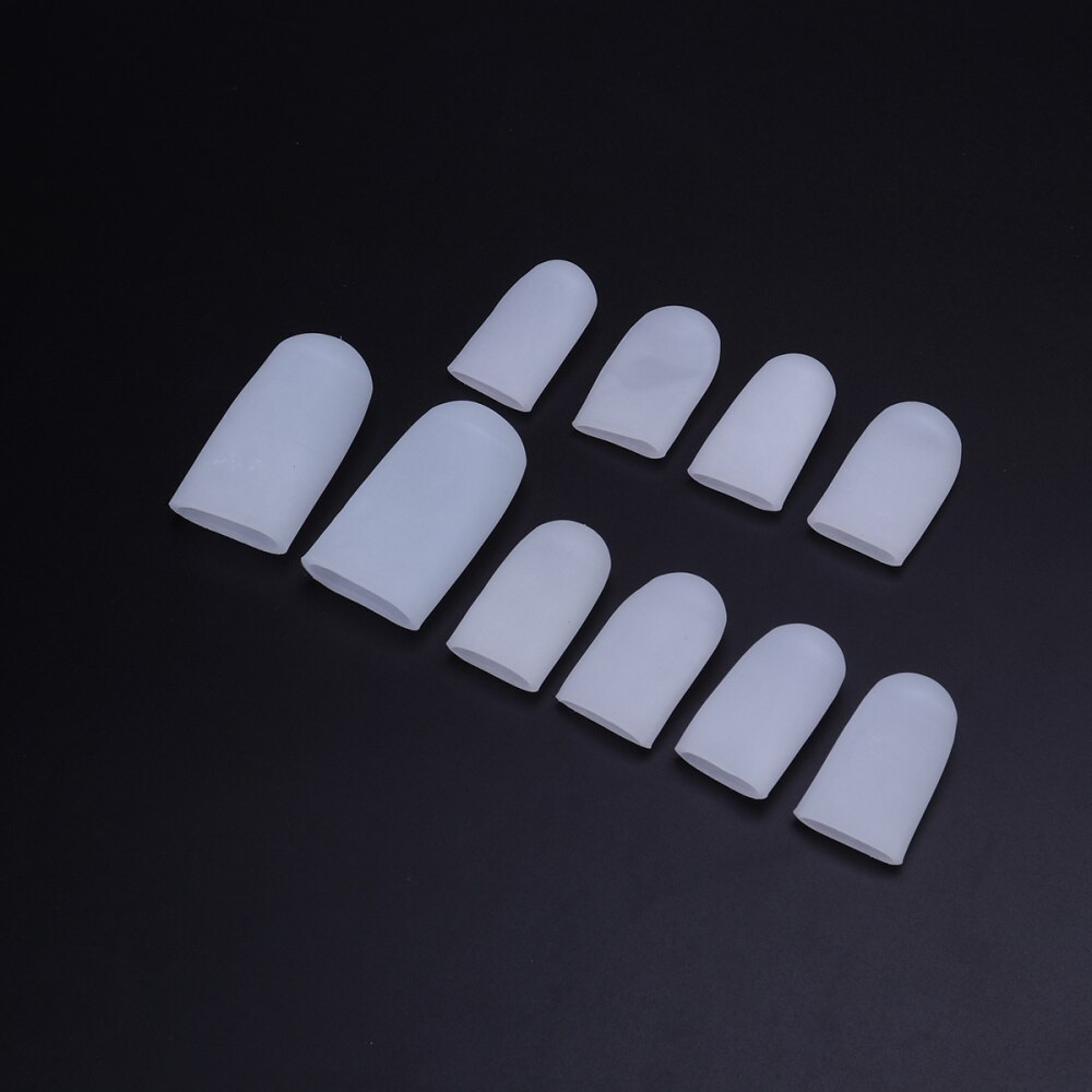 5 par silikone tåhylster gel tåkappe beskytter til majsblærer smertelindring (par*størrelse  + 4 par*størrelse)