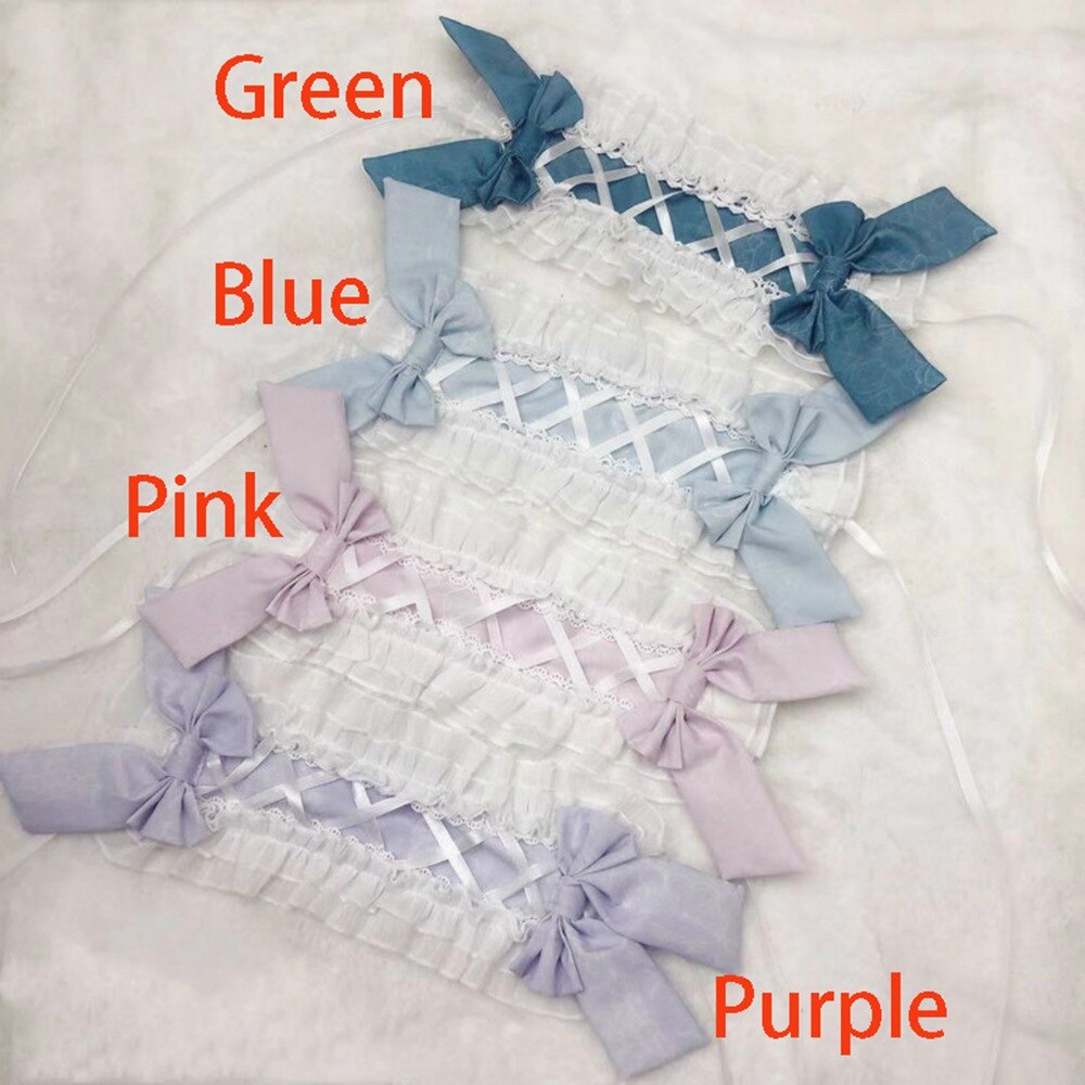 Japonés de chicas vestido Lolita OP vestido sombreros dulce Kawaii lindo vestido-Vestido largo de manga de las mujeres ropa estampada Vestidos AFC536: Pink Headwear