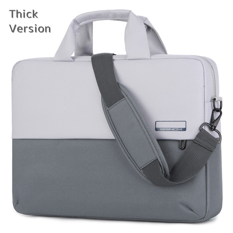 Waterproof Casual Thicken Laptop Bags for Macbook air pro 13 14 15 15.6 inch Strap Handbag Shoulder Portable Tablet Computer Bag: gray / 14 inch