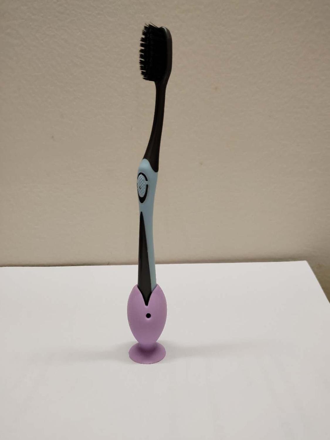 Cute Cartoon Fish Silicone Toothbrush Holder,45mm Mini Toothbrush Base Bathroom Toothbrush Storage Tool Toothbrush Bracket: Clove Pruple