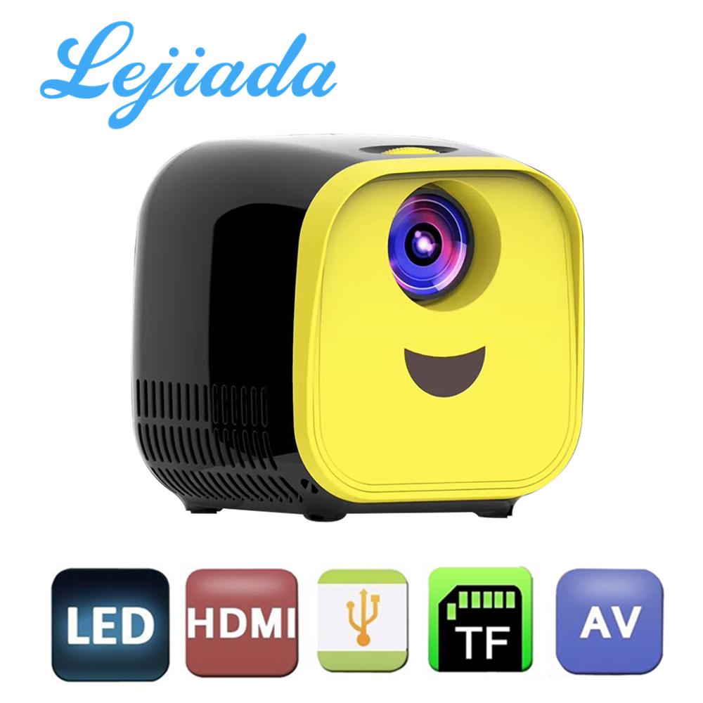 LEJIADA L1 proyector reproductor de vídeo Compatible con 1080P HDMI USB AV portátil Compatible con TV Stick, ordenador portátil, PS4, Xbox