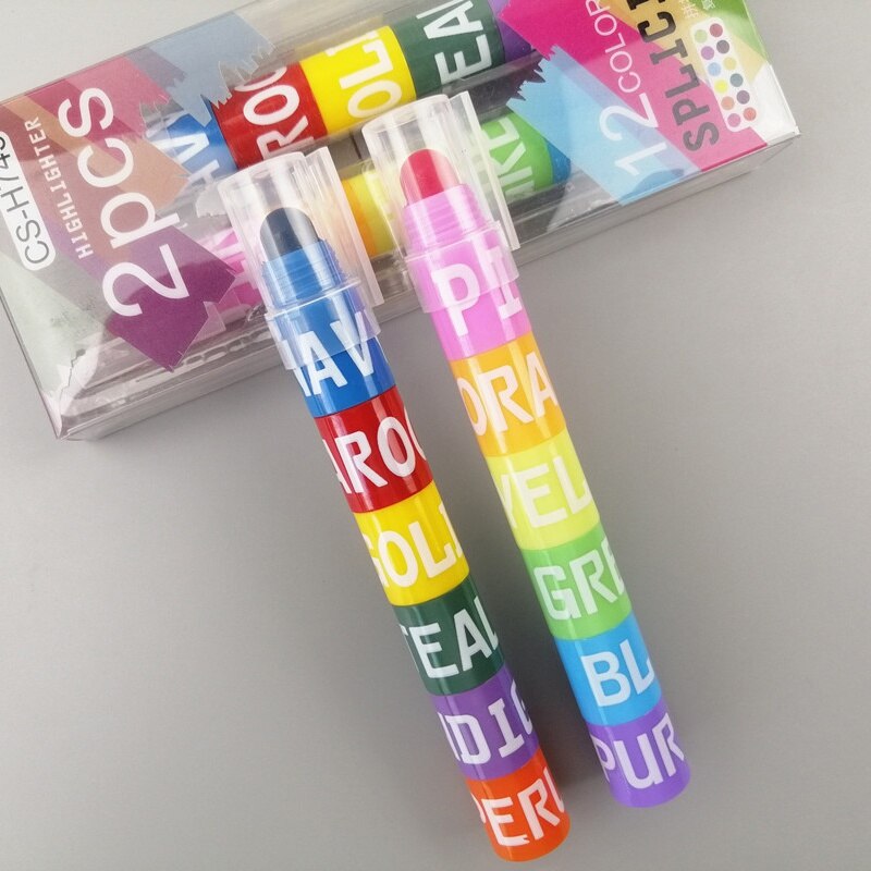 Surligneur Pastel arc-en-ciel pour la papeterie scolaire