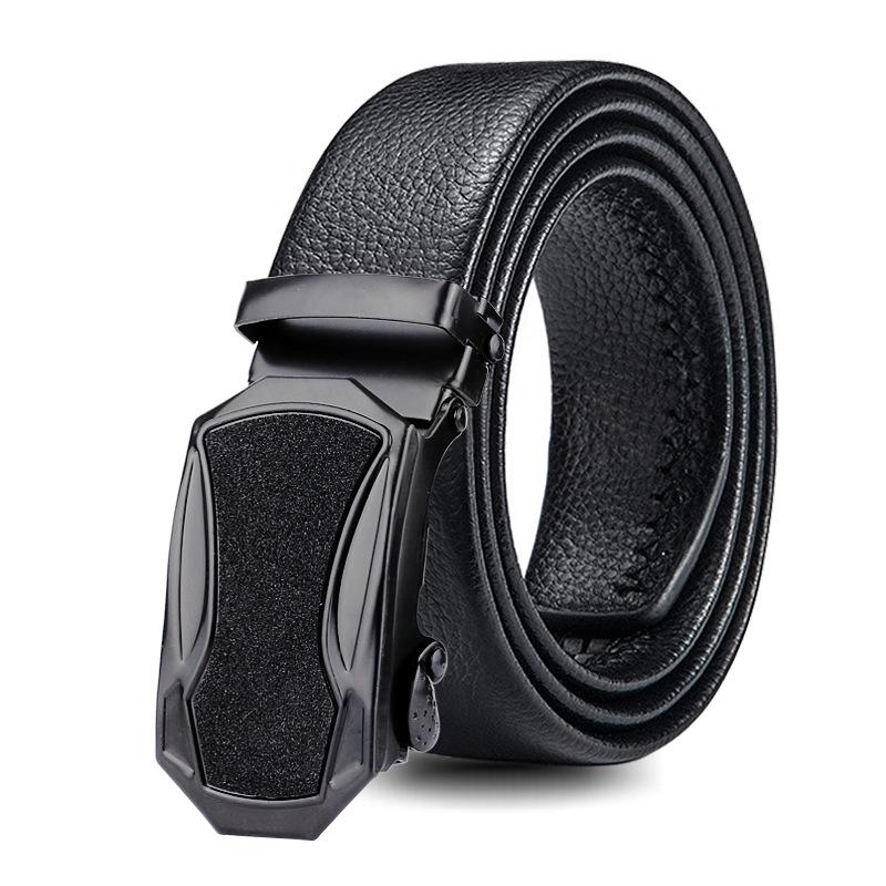 Men's automatic buckle belt Sports car styling buckle bark texture Business casual jeans belt p86