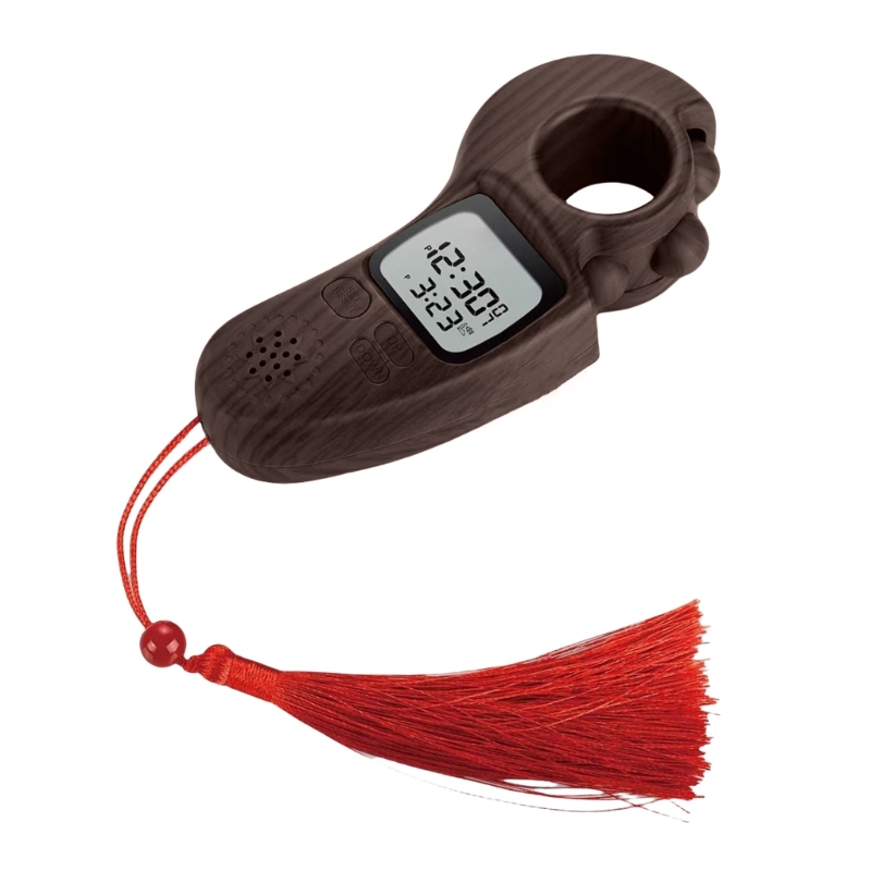 Elektronisk digital fingerräknare böneavslappningsverktyg dekompressionsenhet för islamiska troende: Mörkgrå