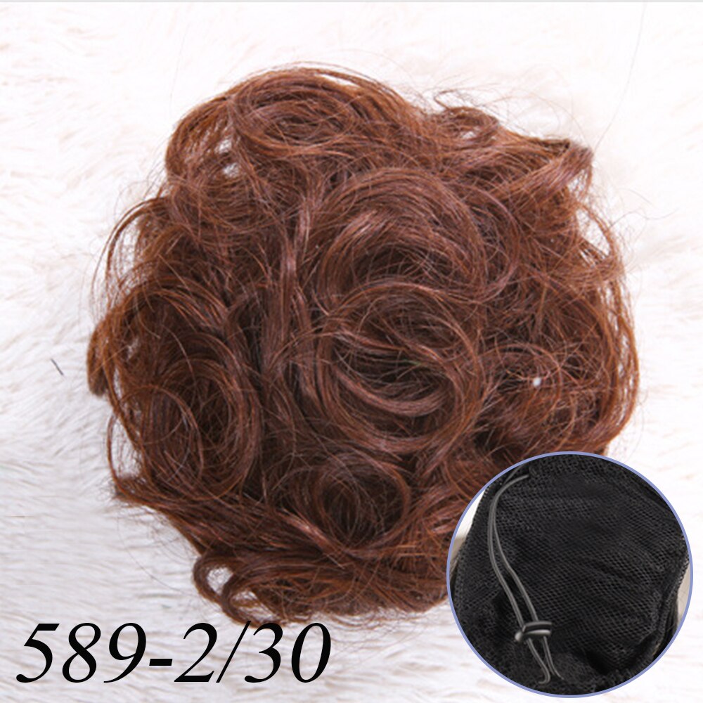 LVHAN Synthetic Curly Chignon Ombre Claw Hair Messy Buns Updo claw Clip In Hairpiece For Women's Hair Buns: 589-2-30