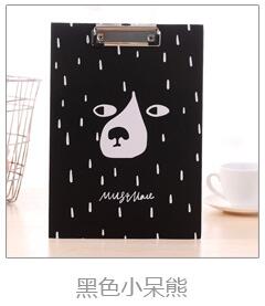 A4 Paper Clipboard Cartoon Paper Writing Pads as Big A4 File Folder: Brown