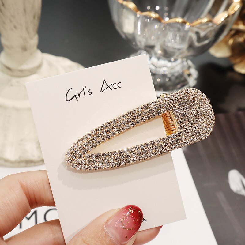 Barrette avec strass en cristal brillant pour femmes, nouvelle , accessoire pour femmes et filles: 2