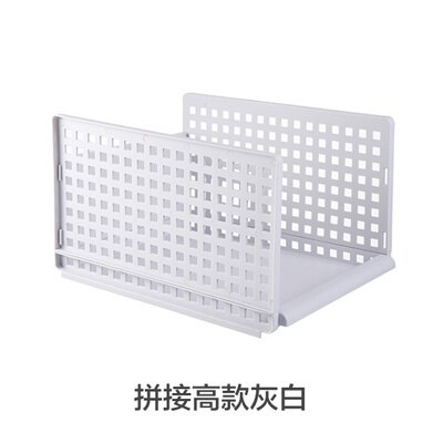Plastic Drawers Closet Divider Storage Box Bin Cabinet Wardrobe Clothes Basket Organizer Case Container: L White