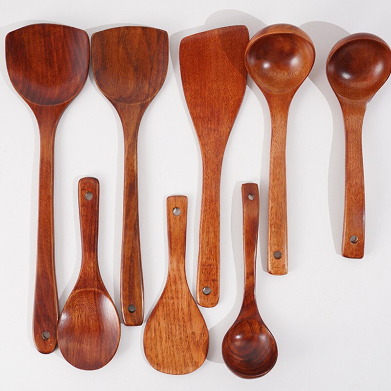 Natural Wood Tableware Spoon Colander Spoon Special Nano Soup Skimmer Cooking Spoon Wooden Kitchen Cooking Tool