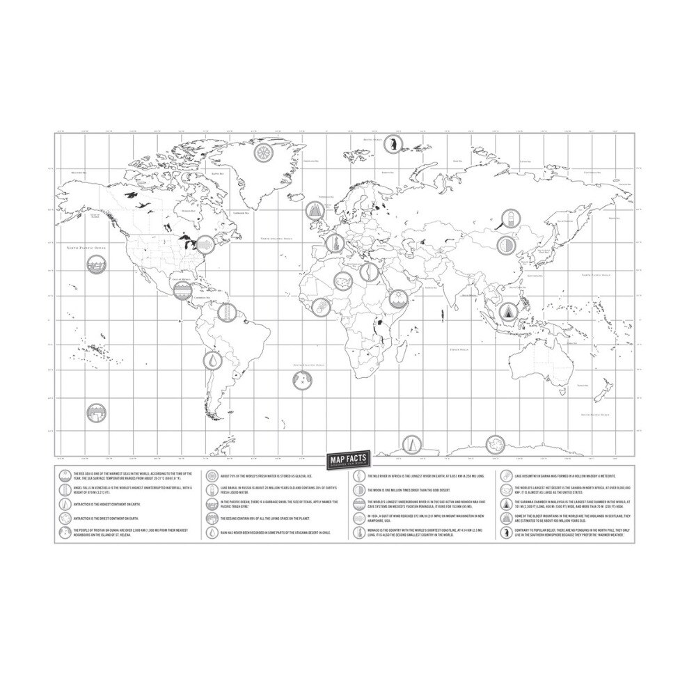 Deluxe Scratch Map black mapa scratch off map trav... – Vicedeal