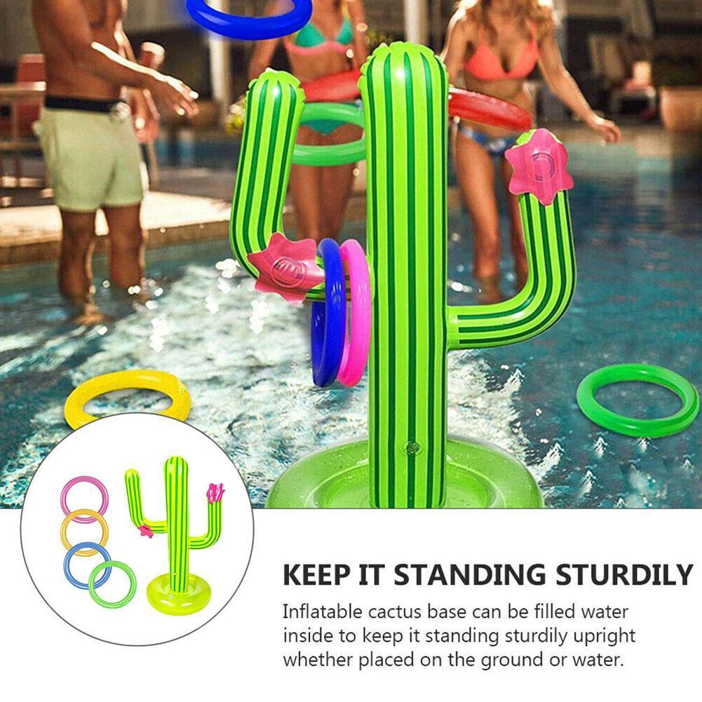 Pvc Opblaasbare Cactus Ring Speelgoed Gooien Game Outdoor Zwembad Kinderen Water Speelgoed Drijvende Zwembad Speelgoed Strand Feestartikelen