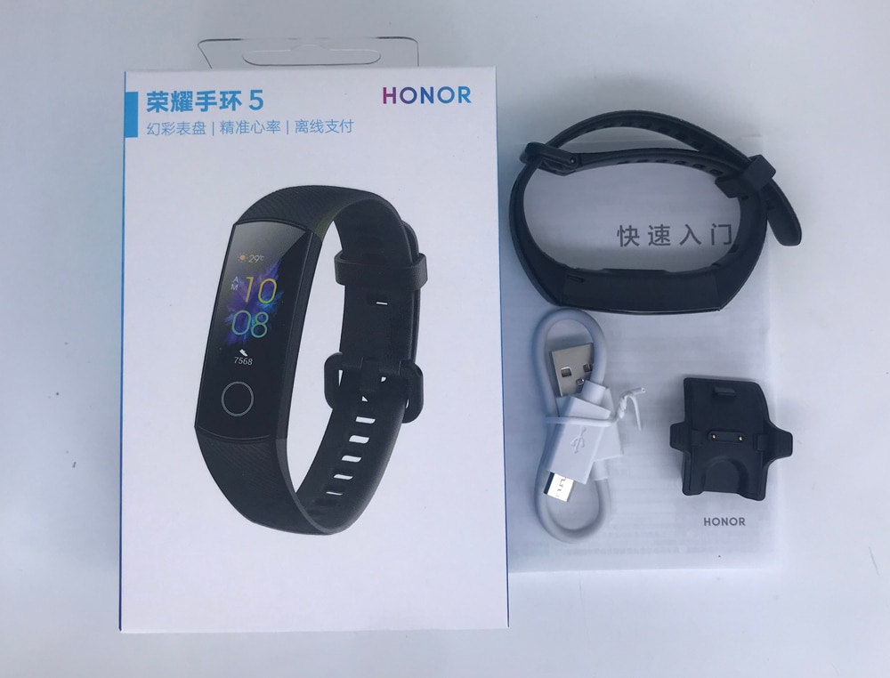 Huawei honor band 5 smartband puls sömn simning sport fitness traker amoled 4 färgskärm smart armband
