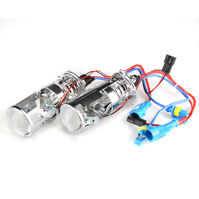 AILEO car modeling 6000K 4300k 8000K xenon H4 Mini Projector Lens LHD RHD for HID headlamp H4 easy to install 55w 10000lm