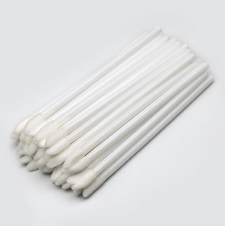 Brochas de maquillaje desechables, cepillo de pestañas, palo de algodón, limpieza de extensiones de pestañas, hisopo, herramientas de belleza, 100 Uds.: White-50pc