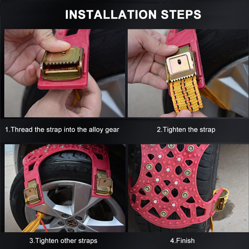 1/4 stk vinter universal bil sne kæde dæk skridsikre skridsikker kæder bil sand mudder vej køretøj til suv biler lastbil varevogn