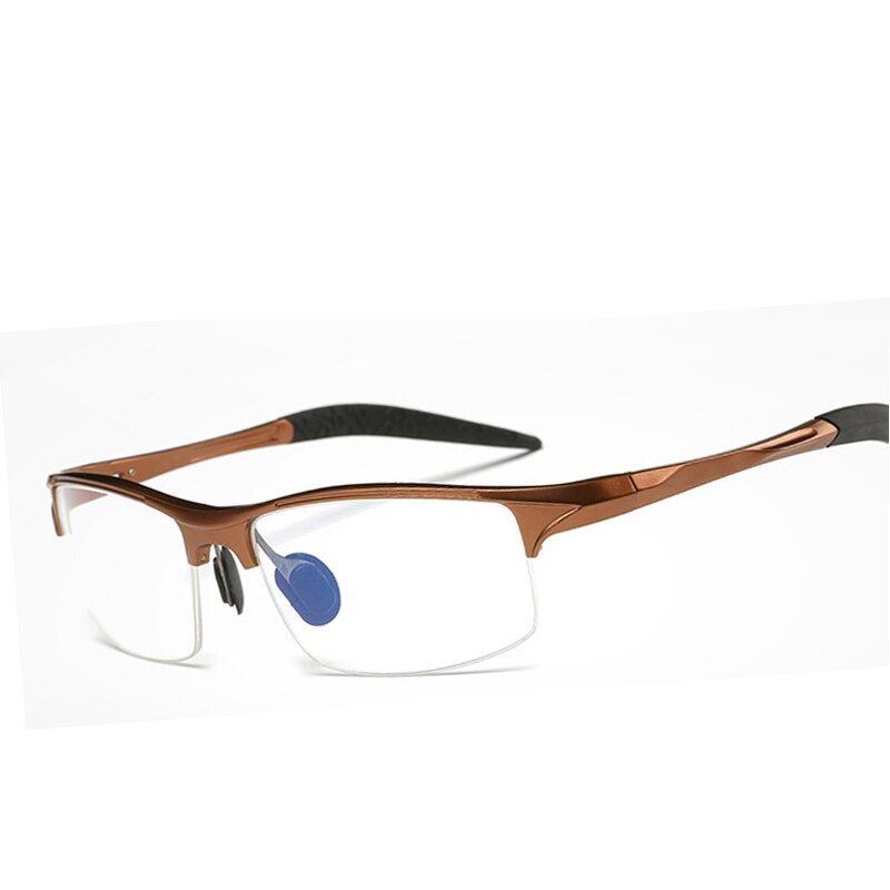Gafas de aluminio para hombre y mujer, lentes de miopía a la , marco de ordenador óptico, de , liso, retro: SN7718 C2