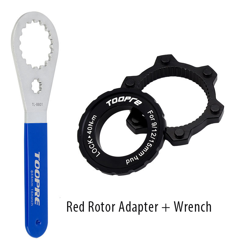 Bike Disc Brake Centerlock to 6-Bolt 6 Hole Rotor Adapter Wrench Spanner Bicycle 44mm Hub Center Lock Conversion Spacers: PURPLE