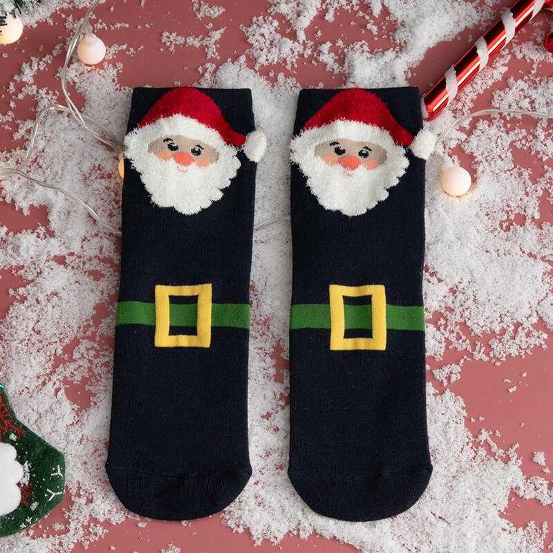 Kerstsokken dier cartoon vrouw schattig kerstman kerstboom sokken kawaii voor thuis ornament jaar kerst kind: 5
