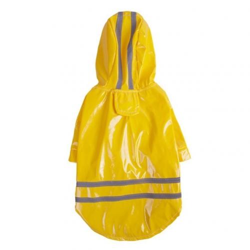 Pet Dog Puppy Hooded Raincoat Waterproof Jacket Outdoor Costume Apparel Jumpsuit: Yellow / XL