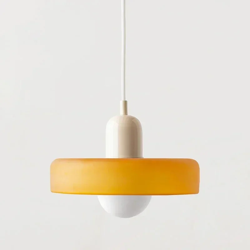nordisch Glas Anhänger Licht Macaron Farbe LED Anhänger Lampen Für Wohnzimmer Schlafzimmer Studie Esszimmer Bar drinnen Dekorative Leuchten: Kaltes Weiß / verrotten