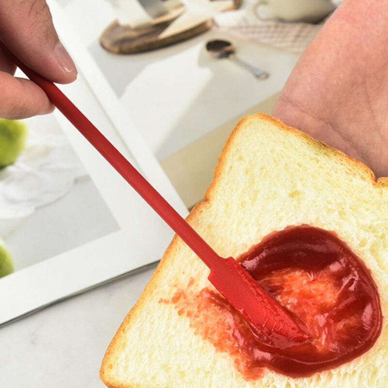 Petite spatule allongée en Silicone, Double tête, pour la cuisson des gâteaux, accessoires