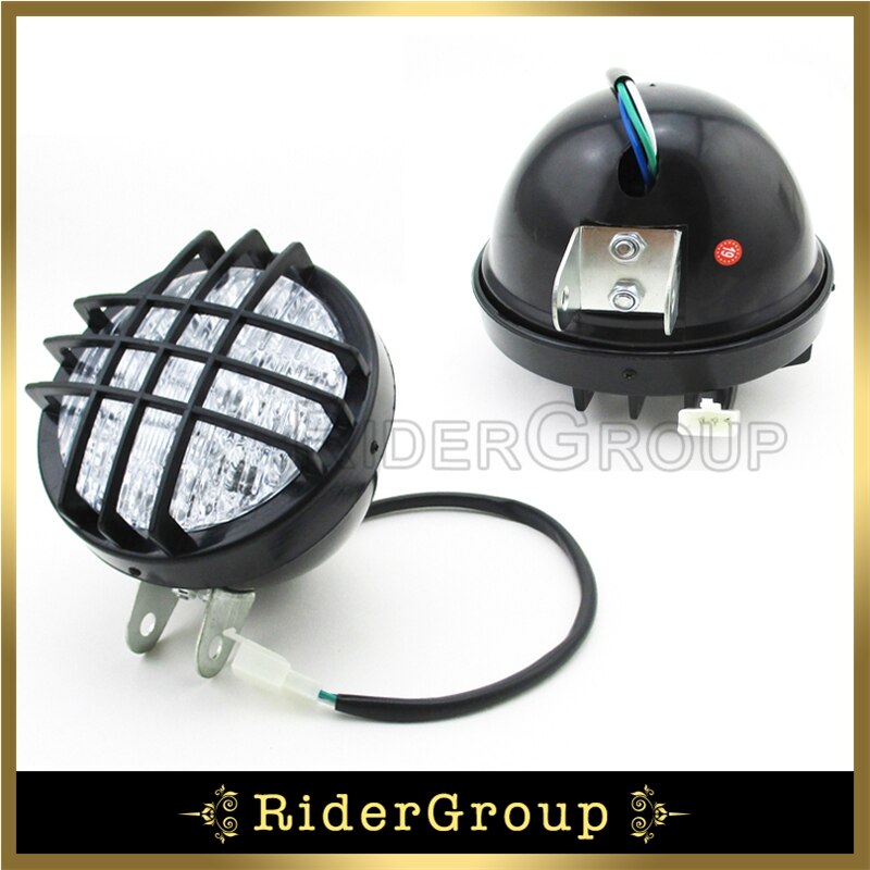 12V LED Front Head Light Headlight For 50cc 70 90 110cc 125cc 150cc 200cc Quad 4 Wheeler Go Kart ATV Roketa Taotao Kazuma Sunl