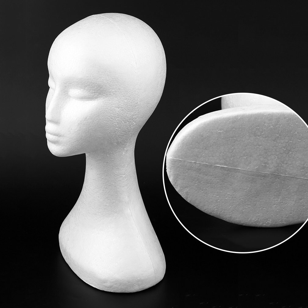Nyttig lang type kvinder kvindelig mannequin hoved model boble paryk hat briller smykker display mannequin hoved uden ører
