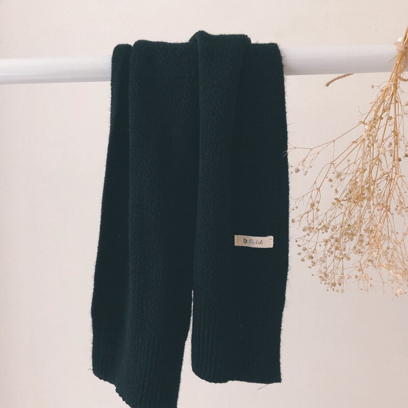 automne nouveauté garçons et filles bonbons couleur écharpe coréenne bébé garçon écharpes: Black
