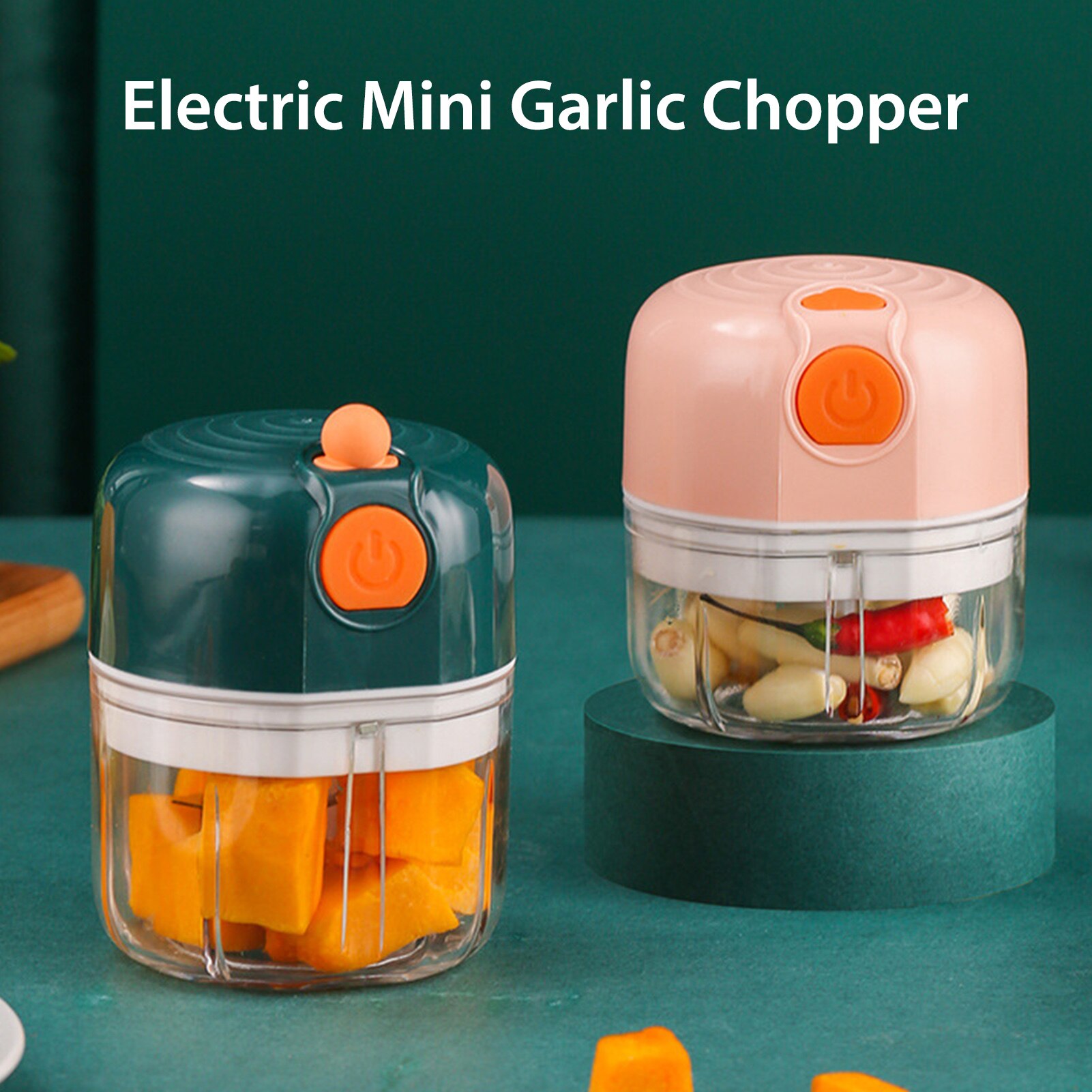 3 Blade Electric Mini Garlic Chopper Pepper Vegetable Nut Chopper Portable Small Food Processor Kitchen Useful Gadget