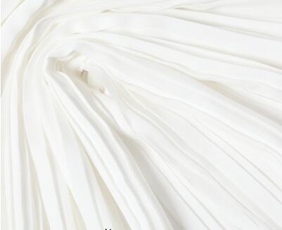 2 Meter 150 cm 59 "breite grau plissee Chiffon stoff perle garn stoff MM96: 8 roh Weiß