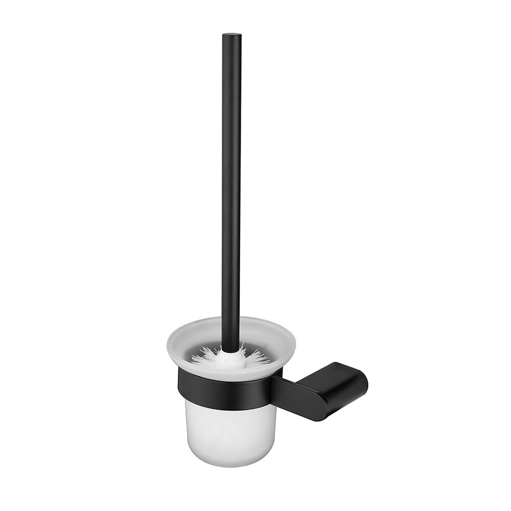 Toilet Brush Holders Stainless Steel Matt Black Toilet Bowl Brush Clean Ceramic Bathroom WC Accessories