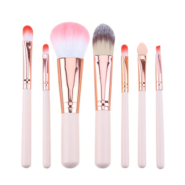 7Pcs Mini Makeup brush Set Pink Cosmetics Kit de pinceis de maquiagem high-end Make up Tool Hair Foundation Brushes Kit: Default Title