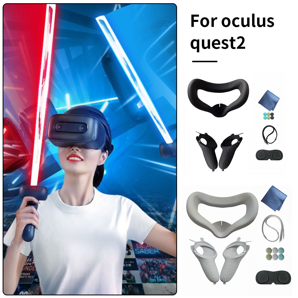 Vr Accessoires Beschermhoes Voor Oculus Quest 2 Vr Touch Controller Case Met Knuckle Band Handvat Grip Voor Oculus Quest 2