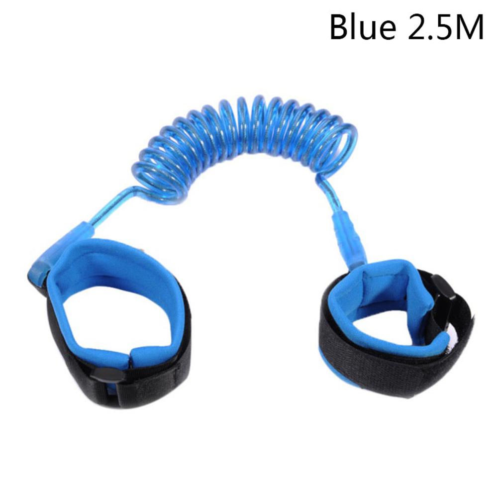 Toddler Kids Safety Harness Adjustable Child Wrist Leash Anti Lost Link Children Belt Traction Rope Wristbands Band: Bluenbsp25M