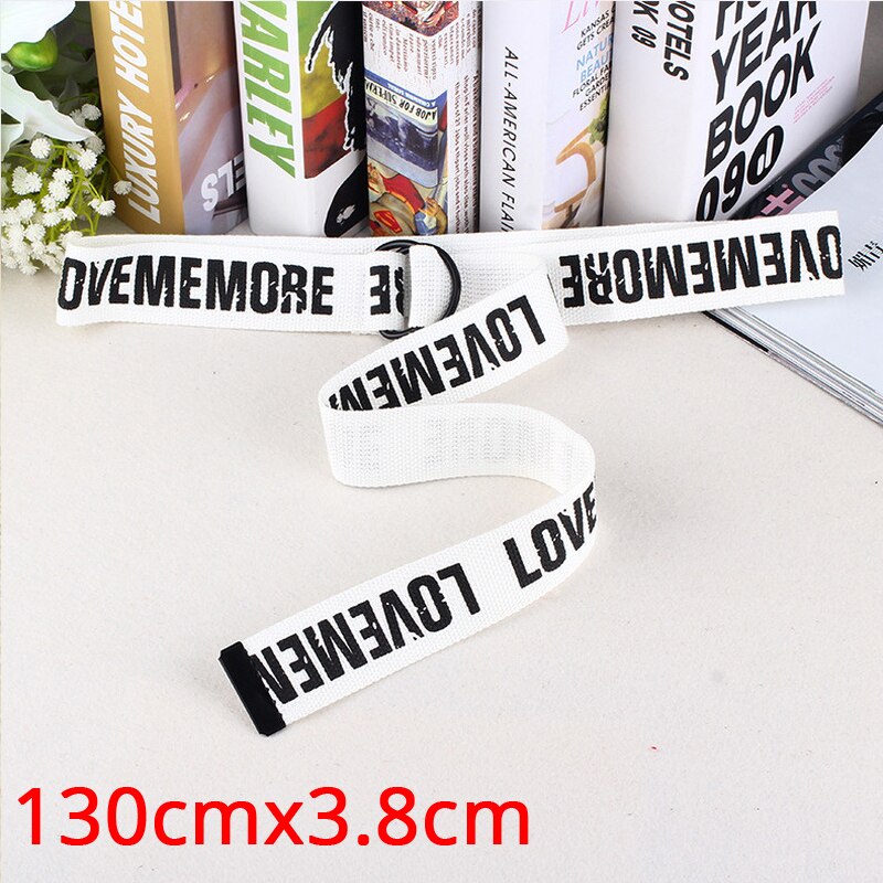 Ceinture en toile pour femmes, taille décontracté, style Hip Hop, carreaux, longue, collection 125: 103-white