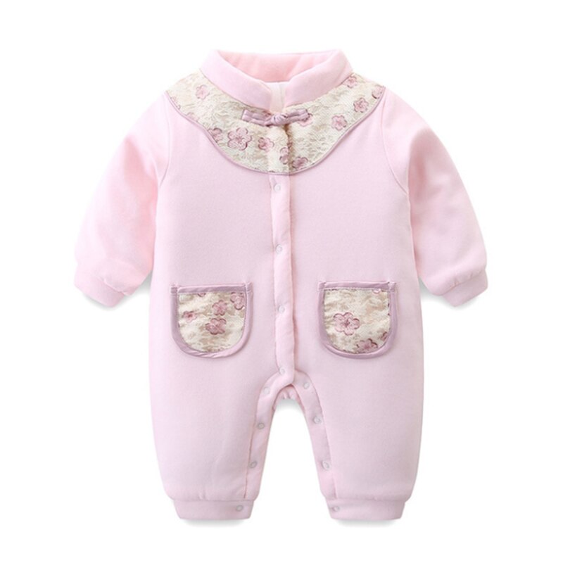 Chinese Stijl Van Kids 'Kleding Winter Baby Jongens En Meisjes Jumpsuit Gelukkig Nieuwjaar: Roze / 90CM