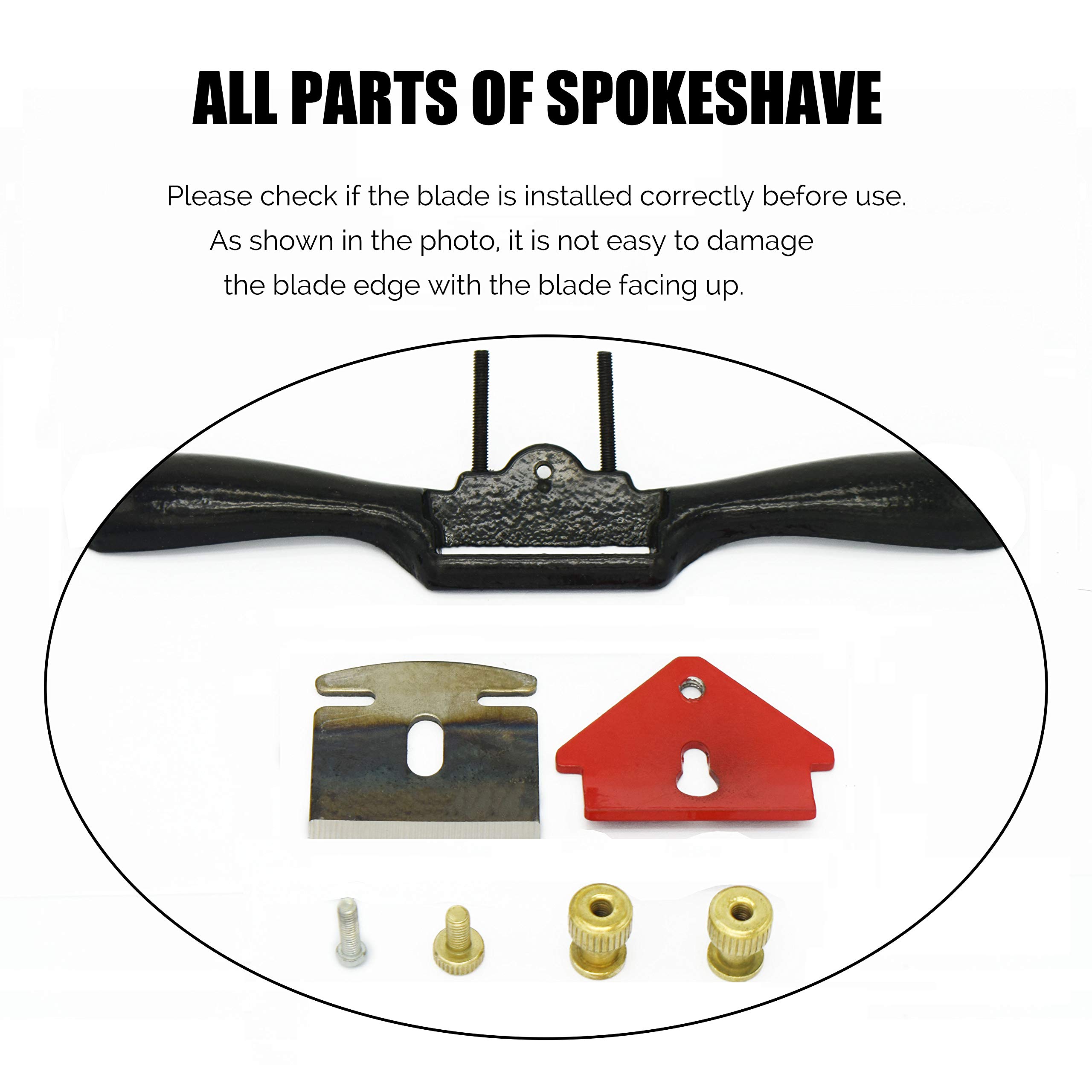 9 "Verstelbare Vliegtuig Spokeshave Houtbewerking Hand Schaafmachine Trimmen Handgereedschap Hout Hand Cutting Edge Beitel Tool Met Schroef/blade