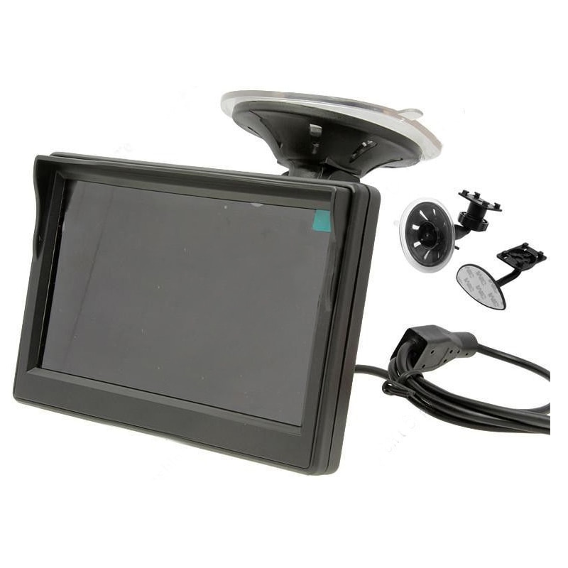 5 Inch Auto Monitor Met 800*480 Tft Lcd Hd Scherm Voor Auto Achter Reverse Achteruitkijkspiegel Backup Camera Zwart kleur