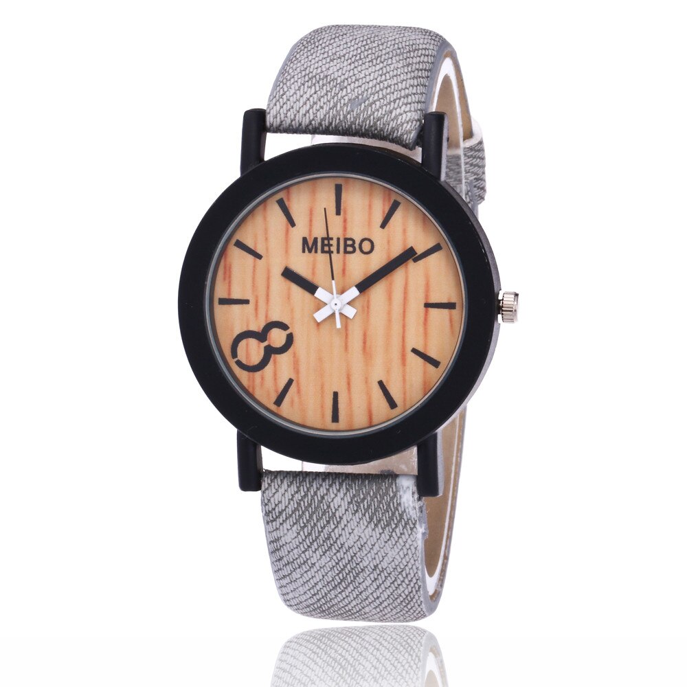 Otoky Vrouwen Horloge Casual Lederen Modeling Houten Quartz Herenhorloge Toevallige Houten Kleur Lederen Horloge Mode Elegante Luxe