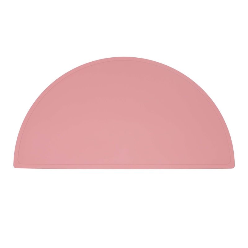 77HD Baby Silicone Placemat Reusable Non-Slip Table Mat Baby Dining Table Pad for Kids Toddler: dark pink