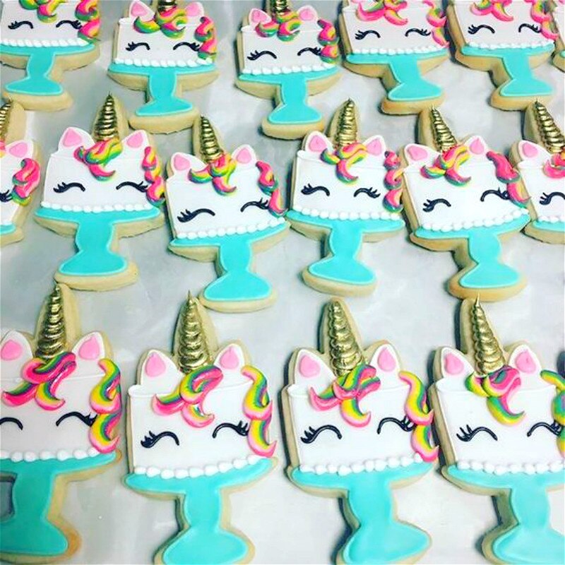 KENIAO Unicornio Cortador de Galletas para el Cumpleaños / - 3 Piezas - Oreja de Unicornio / Cuerno de Unicornio / Pastel de Unicornio Moldes para Galletas - Acero Inoxidable