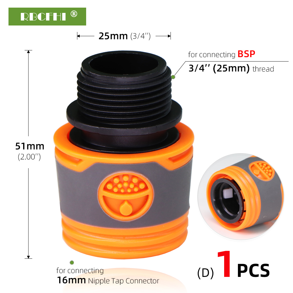 1/2 3/4 '' Gartenschlauch Schnellkupplungen Gummi-Kunststoff-Kupplungsrohr Wasseradapter Reparaturgelenk Bewässerung Autowascharmaturen: Rot