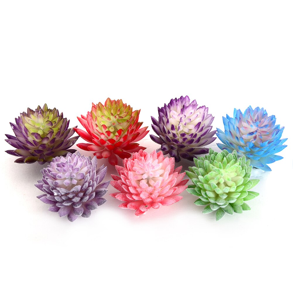 Mini bonsái Artificial de plástico para decoración de hogar y oficina, plantas suculentas de Echeveria, 1 unidad