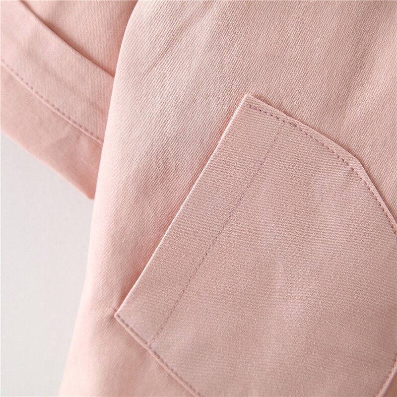 Chaqueta de abrigo para bebés y niñas, abrigo liso con cuello de muñeca a cuadros, abrigos a prueba de viento, prendas de vestir, ropa Casual, cazadora para Otoño e Invierno