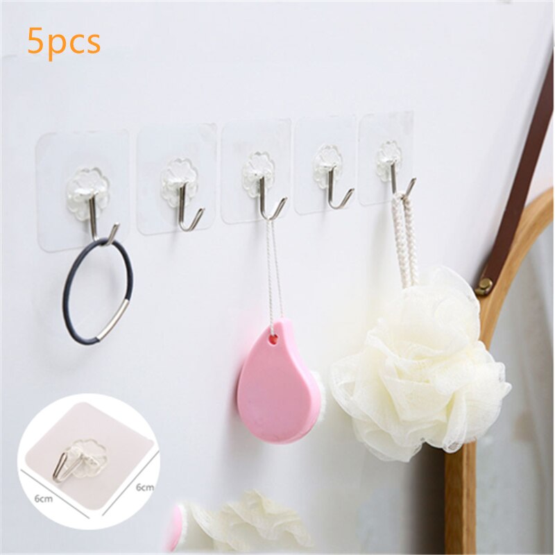 Asciugamano Cremagliera Muro del Bagno Montato Girevole Supporto di 2/3/4/5-sbarra Mensola Della Cucina Asciugamano Gancio bagno accessori no Pugno: 5pezzi Hook