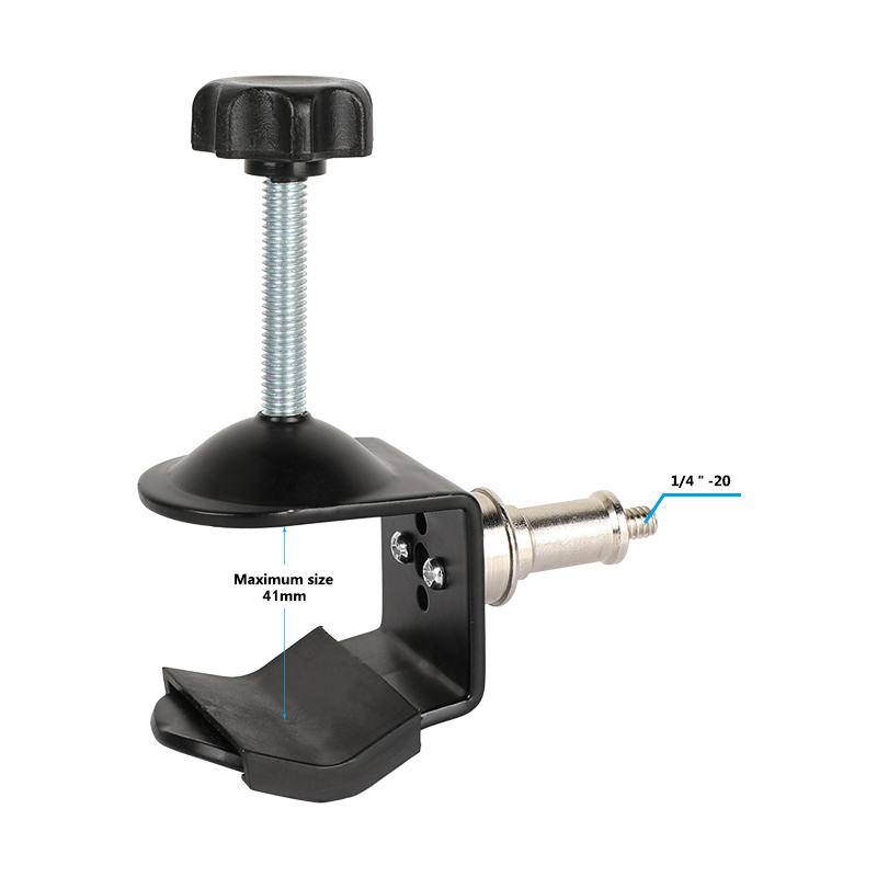 KIMRIG Double Metal Super Clamp Articulating Magic Arm Clip With Umbrella Holder Light Stand For Umbrella Monitor LED Light: WHITE