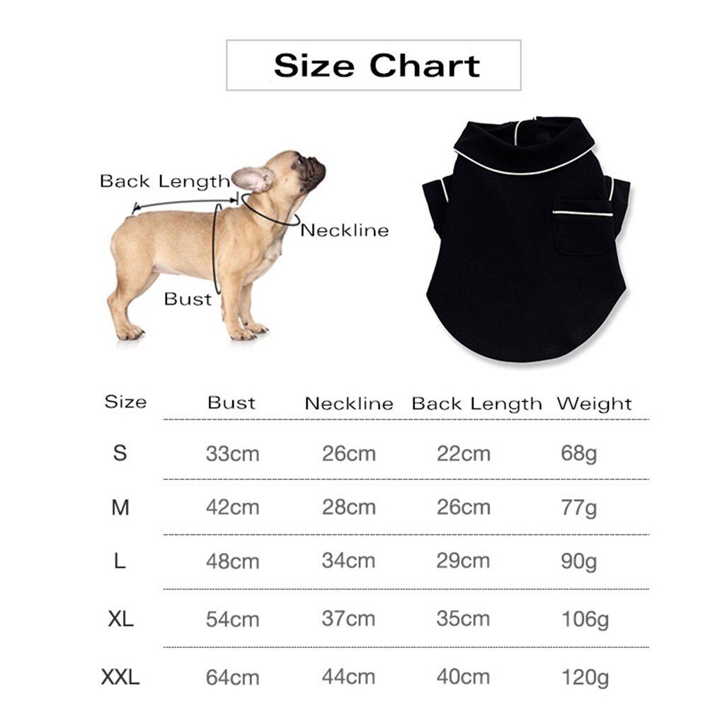FULUE Dog clothes British Style Pet Clothing Soft Dog Pajamas Spring/Summer/Autumn costumes 5 sizes for Small Medium Large dogs